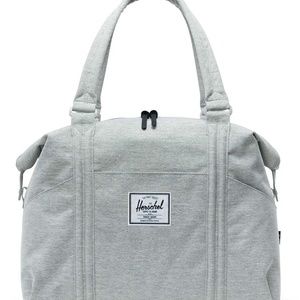 Brand new NWT Herschel Strand Duffle bag standard light grey gray crosshatch
